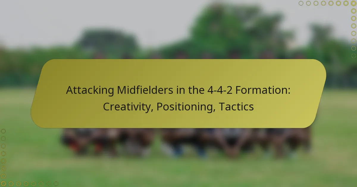 Attacking Midfielders in the 4-4-2 Formation: Creativity, Positioning, Tactics