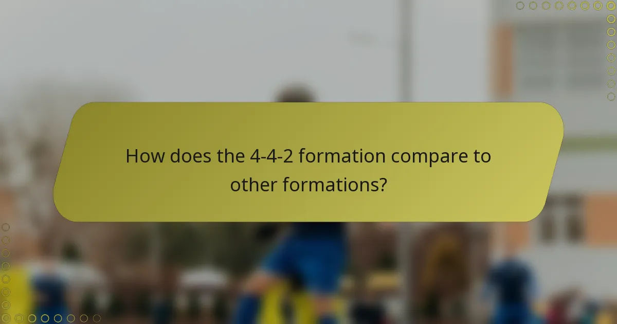 How does the 4-4-2 formation compare to other formations?