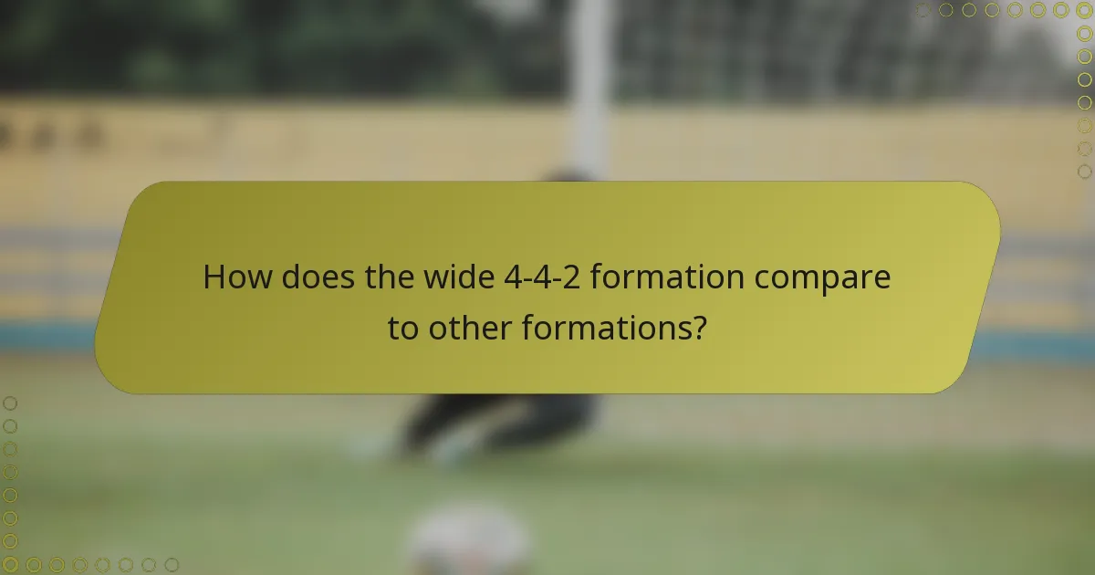 How does the wide 4-4-2 formation compare to other formations?